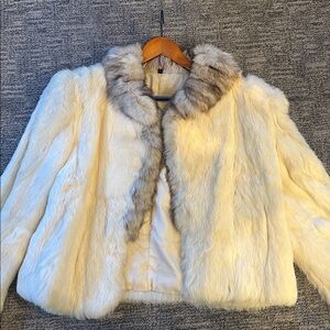 Vintage 1970's Rabbit Fur Cropped Jacket